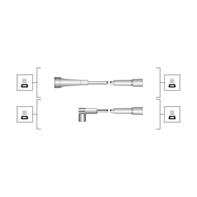 Tennplugg kabelsett - 941319170097 MAGNETI MARELLI - RB28, T541B, ZEF799
