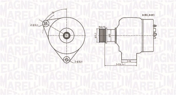 Dynamo - 063731138010 MAGNETI MARELLI - 04868430AD, 04868430AE, 04868430AF