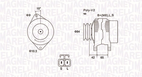063731530010, Dynamo, Generátor, MAGNETI MARELLI, F8RU-10300-BA, WL81-18-300, WL9118300, 0986080390, 12090174, 145535075, 2014113.0, 224157752, 28-4665, 301839RI, 8EL738211-341, 934233, AEK2201, CA1839IR, CAL14113, DRA4233, LRA02201, 301839RIV, 986080390, CAL14113AS, LRA2201