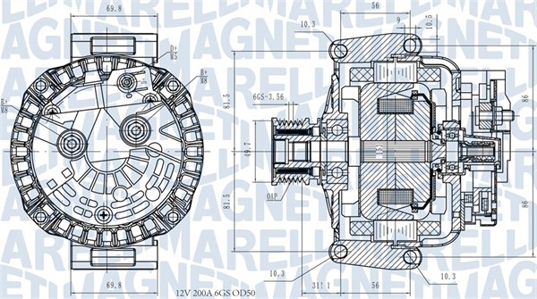063731531810, Dynamo, Generátor, MAGNETI MARELLI, 131541102, A0131541102, 124625011, 1986A01114, 2251312002, 28-6526, 553316RI, 555567200, 9046610, CAL10343, DRB6610, LRA03414, LRA3414, 553316RIB, 124625020, 1986A00657, 986046610, 986046617