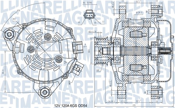 063731557910, Dynamo, Generátor, MAGNETI MARELLI, 1352429, 1352430, 1477739, 1496230, 4M5T-10300-AA, 4M5T-10300-AB, 4M5T-10300-BA, 4M5T-10300-BB, 4M5T-10300-BC, 4M5T-10300-CA, 4M5T-10300-CB, 4M5T-10300-CC, 101210-0930, 12090237, 2193091202, 27-5755, 443103, 501-00338, 553273RI, AL00338, CAL40231, DRA0085, LRA03143, LRA03456, 101210-0931, 2193091220, 27-6566, 553273RID, CAL40264, DRA0088