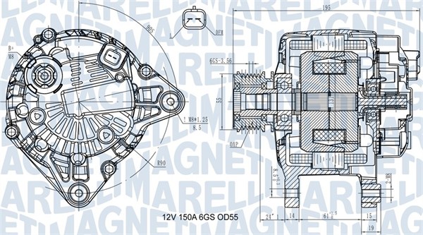 Dynamo - 063731617810 MAGNETI MARELLI - 23100-5770R, 2303171502, 28-6867