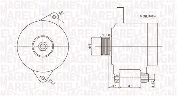 Dynamo - 063731696010 MAGNETI MARELLI - 46782218, 0986049760, 12090163