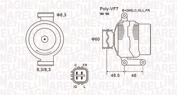 063731726010, Dynamo, Generátor, MAGNETI MARELLI, 31100-RAA-A01, 31100-RAA-A03, 31100-RAA-A04, 31100-RAA-A040, 31100RAAA05, 31100-RAA-A05, 31100-RTA-003, 31100-RTA-013, 31100-RTA-023, 31100RTA033, 31100-RTA-033, CS029, CSC29, CSD73, 104210-3290, 125528100, 2040204.0, 2221431002, 28-4856, 401726RI, 8EL738146-001, 9090435, 930155, AEB1726, CAL40204, JA1726IR, LEA0938, 104210-3291, 2040204.1, 401726RID