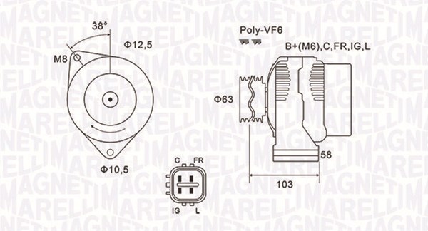 063731727010, Dynamo, Generátor, MAGNETI MARELLI, 06311-PLM-A02RM, A005TA6991, 31100-PLM-A01, A005TA6991A, 31100PLMA02, A005TA7091, 31100-PLM-A02, A005TA7091ZC, 31100-PLM-A02RM, A005TA7091ZE, 31100RJH004, A005TA7191, A005TA7191ZC, AHGA50, A5TA6991, AHGA51, A5TA6991A, AHGA64, A5TA7091, A5TA7091ZC, A5TA7091ZE, A5TA7191, A5TA7191ZC, 0986080240, 12060831, 125518060, 2035199.0, 222141652, 28-4768, 401727RI