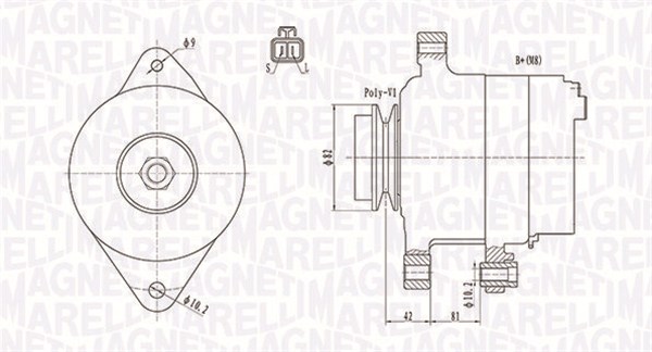 Dynamo - 063731806010 MAGNETI MARELLI - 23100-AD201, A003TA6581, 23100-AD210