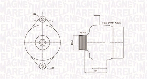 063731890010, Dynamo, Generátor, MAGNETI MARELLI, 1204434, 31400-79150, 71724804, 13117236, 31400-79J50, 71784512, 13153236, 6204189, 93169259, 93180104, R1530099, 0986048801, 1012100160, 135546130, 2030164.0, 210325, 2281731402, 285560, 301890RI, 8EL738211-661, 9090326, CAL30164, LRA02946, 101210-0160, 2030164.1, 28-5560, 301890RID, CAL30164AS, 1022118660, CA1890IR