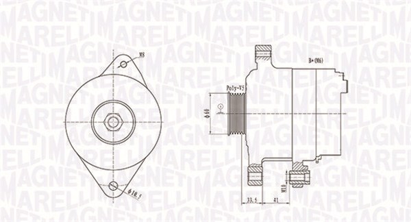 Dynamo - 063731891010 MAGNETI MARELLI - 27060-33040, 102211-2780, 2040158.0