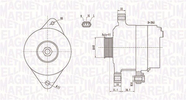 063731893010, Dynamo, Generátor, MAGNETI MARELLI, 27060-33020, 102211-5660, 12060839, 195555070, 2040144.0, 210392, 235191702, 28-4910, 401893RI, 8EL738211-541, 9090413, 930011, AEK2793, CAL40144, JA1893IR, LRA02793, 2040144.1, 401893RID, CAL40144AS, DAN964, LRA2793