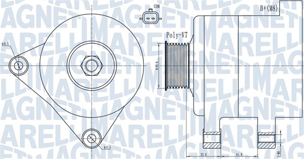 Dynamo - 063731936010 MAGNETI MARELLI - 8200404461, 8200525891, 8200725683