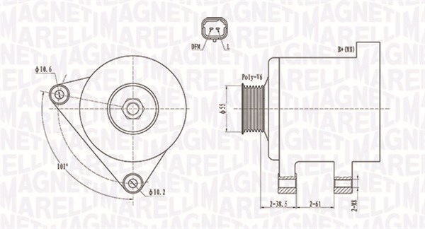 Dynamo - 063731944010 MAGNETI MARELLI - 7711368386, 7711497629, 8200327183