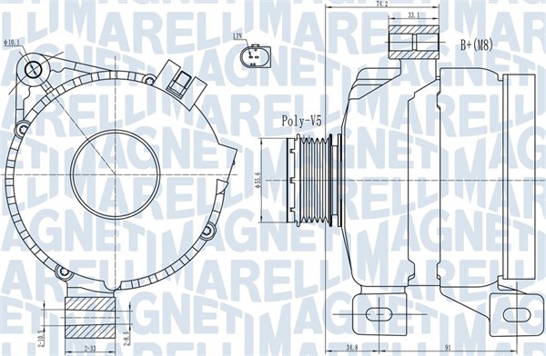 063731967010, Dynamo, Generátor, MAGNETI MARELLI, 31288879, AM5T-10300-SA, 36001497, 125711014, 125711048, 28-6800, 554291RI, 815538150014, LRA03660, 125711040, 1986A01040, 554291RIB, 815538150018, 815538150280, 986082560