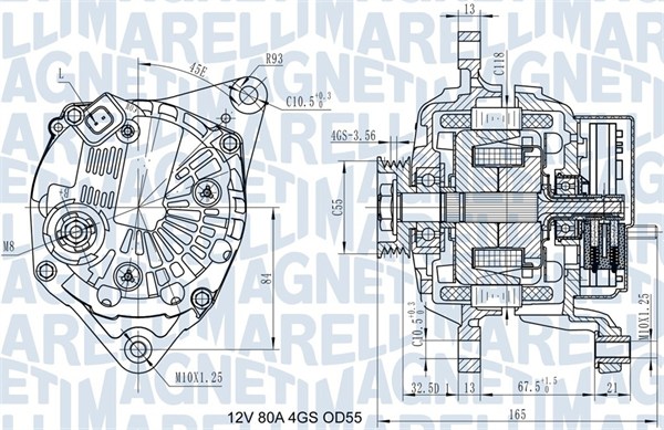 063731977010, Dynamo, Generátor, MAGNETI MARELLI, 23100-AX62B, 227315802, 2543488, 28-5711, 301977RI, 8EL738211-911, 930458, LRA03099, 2543488A, 301977RIV, CA1977IR, 439595, 440074, 449595, TG8S024