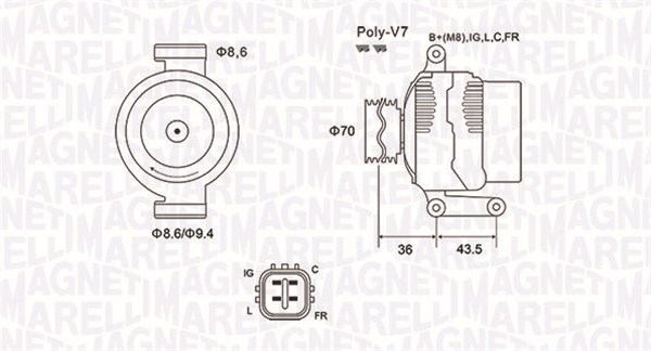 063731980010, Dynamo, Generátor, MAGNETI MARELLI, 31100RBD602, 31100RBDE01, 31100-RBD-E01, 31100RBDE02, 31100-RBD-E02, 31100RSRE01, 31100-RSR-E01, CSC91, CSC-91, CSD86, CSD89, 104210-3911, 112916, 12060876, 125531130, 1986A00581, 2040239.0, 2221581202, 28-5585, 301980RI, 9090509, 930153, AEK2971, CA1980IR, CAL40239, LEA1106, 104210-4860, 12061002, 2040239.1, 301980RID