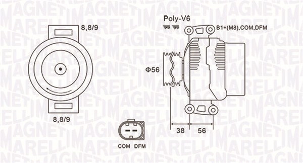 063731996010, Dynamo, Generátor, MAGNETI MARELLI, 06E903016D, 06E903016DX, 12090361, 2015370.1, 205534150, 2113481502, 2543315, 28-5562, 301996RI, 8EL738212-201, 9090474, 930197, AEK1137, CAL15370, LRA02948, 2543315D, 301996RIV, CA1996IR, CAL15370GS, 439581, 440039, 440242, 449656, 543315, TG16C014