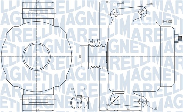 063732007010, Dynamo, Generátor, MAGNETI MARELLI, 06H903016L, 06H903016LX, 124525113, 124525226, 2010378.0, 2113691402, 28-5855, 302007RI, 443255, 8EL738212-451, 930312, CAL10378, LRA03244, 2010378.1, 302007RIB, CA2007IR, CAL10378GS