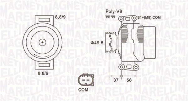063732038010, Dynamo, Generátor, MAGNETI MARELLI, 6461540102, 6461541102, A6461540102, A6461541102, 2015349.1, 2543248, 28-5641, 553246RI, CA2038IR, CAL15349, LEA1035, LRA03029, 2543498, 553246RIV, CAL15349GS, 439585, 439619, 440057, 440176, 449619, 543248, TG17C041, TG17C061