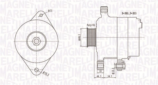 063732062010, Dynamo, Generátor, MAGNETI MARELLI, 46774429, 46823540, 71722323, 2030169.0, 2181681402, 28-5694, 553021RI, 9090209, 930376, CA2062IR, CAL30169, DAN643, LEA0809, 553021RIM, CAL30169AS, LRA03082