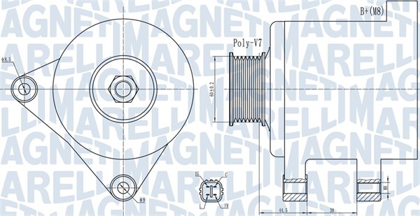Dynamo - 063732078010 MAGNETI MARELLI - 31100-RZP-G01, CSF37, 104210-5370