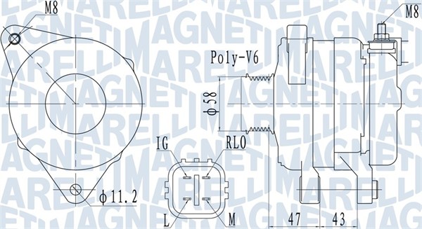 063732097010, Dynamo, Generátor, MAGNETI MARELLI, 27060-0N040, 27060-0N050, 27060-33100, 104210-2320, 12060921, 2353471002, 28-6773, 443067, 553507RI, 986082450, CA2097IR, CAL40337, LRA03633, 104210-2520, 553507RID, 553507RIV, DAN1018