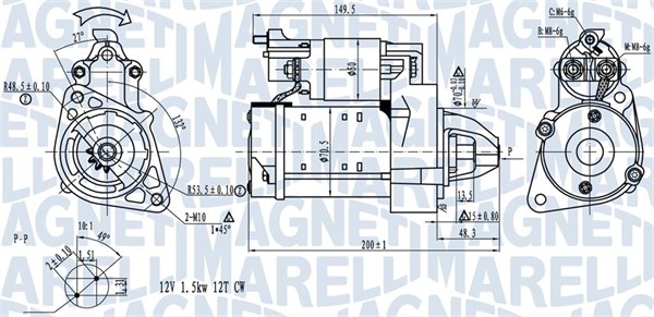 063721527010, Starter, Startér, MAGNETI MARELLI, 61514501, 6519060026, A0061514501, A006151450180, A6519060026, A651906002680, 107153, 25-4159, 254698, 428000-5510, 438383, 550546122, 6040322.1, CS1527, CST40322, LES0375, LRS02487, 254698D, 428000-5511, 6040322.2, CST40322GS, 254698K, DSN967