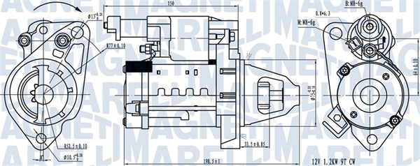Starter - 063721642610 MAGNETI MARELLI - 51262017172, 00010GA0VE, 255115