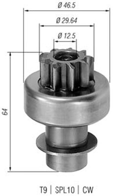 Lite tannhjul, starter - 940113020043 MAGNETI MARELLI - 029024830, 2801122010, 3132063210