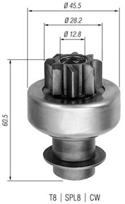 Lite tannhjul, starter - 940113020097 MAGNETI MARELLI - 23312Y0511, 3132072031, 808824722