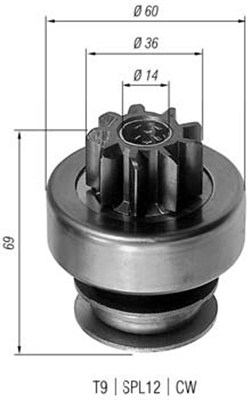 Lite tannhjul, starter - 940113020128 MAGNETI MARELLI - 212025001, 2331237502, 5811230090