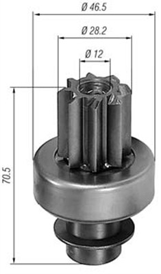 Lite tannhjul, starter - 940113020148 MAGNETI MARELLI - M191T26171, 133268