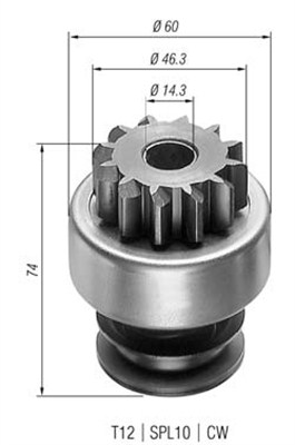 Lite tannhjul, starter - 940113020150 MAGNETI MARELLI - 131344, 2006209466