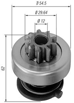 Lite tannhjul, starter - 940113020167 MAGNETI MARELLI - 1006209524, 132079, 6033AD0044