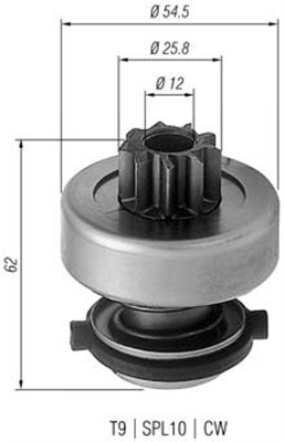 Lite tannhjul, starter - 940113020192 MAGNETI MARELLI - 9939194, 131998, 9001140317
