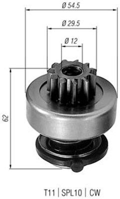 Lite tannhjul, starter - 940113020217 MAGNETI MARELLI - 132388, 9003336206