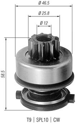 Lite tannhjul, starter - 940113020259 MAGNETI MARELLI - 1006209564, 136925