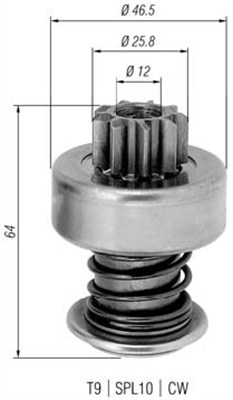 Lite tannhjul, starter - 940113020278 MAGNETI MARELLI - 9936671, 1006209469, 131101
