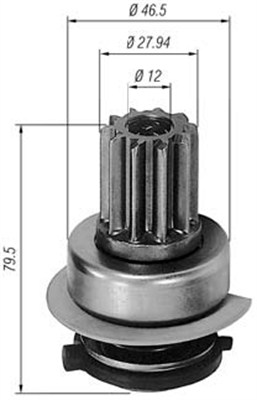 Lite tannhjul, starter - 940113020291 MAGNETI MARELLI - 0219113355, 1006209553, 139850