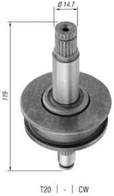 Lite tannhjul, starter - 940113020361 MAGNETI MARELLI - M357T75571, MD607791