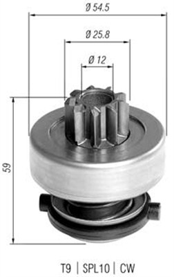 Lite tannhjul, starter - 940113020372 MAGNETI MARELLI - 068911335F, 1006209581, 135715