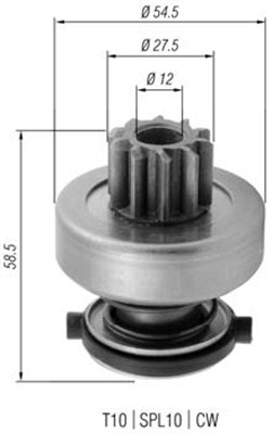 Lite tannhjul, starter - 940113020376 MAGNETI MARELLI - 136787, 9002336223