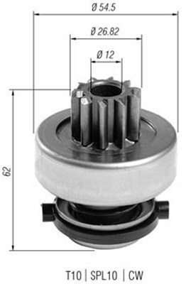 Lite tannhjul, starter - 940113020398 MAGNETI MARELLI - 136425, 9002336200, 9002336205