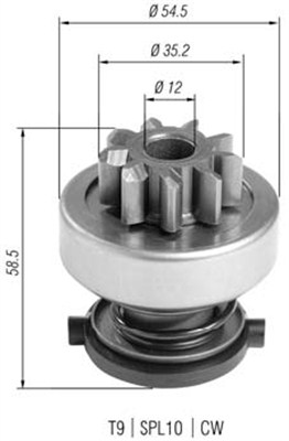Lite tannhjul, starter - 940113020401 MAGNETI MARELLI - 9003336274