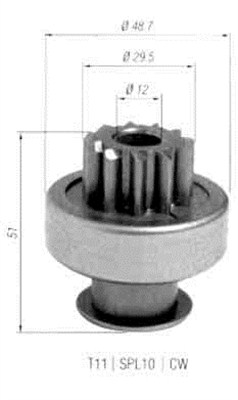 Lite tannhjul, starter - 940113020450 MAGNETI MARELLI - 9947754, 139901