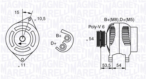 063377016010, Dynamo, Generátor, MAGNETI MARELLI, 51727338, 51859058, 011735, 0986084580, 101210-0870, 210751, 218.311.902, 28-5876, 4176, CAL30227AS, LRA03264, 101210-0871, 4497, A011735, MS101210-0871