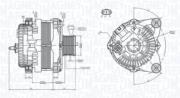 063732182010, Dynamo, Generátor, MAGNETI MARELLI, 23100-BR01A, A002TX2181, A002TX2181AM, A2TX2181, A2TX2181AM, 12061034, 2273271502, 28-6756, 554184RI, AEK3695, CA2182IR, CAL35318, LRA03695