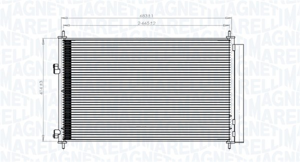 Kondensator, klimaanlegg - 350203742000 MAGNETI MARELLI - 88460-0R010, 88460-0R011, 88460-42100
