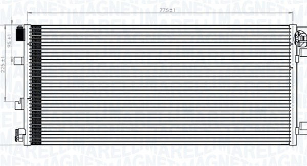 350203787000, Kondensator, klimaanlegg, Kondenzátor, klimatizace, MAGNETI MARELLI, 27650-00Q1A, 4419449, 921005824R, 93197529, 27650-00Q2L, 921007845R, 95522991, 0809.3072, 1.30.9838.PD, 35972, 43005475, 43457, 814179, 8FC351343-151, 940158, AC776000S, DCN23037, RTA5475D
