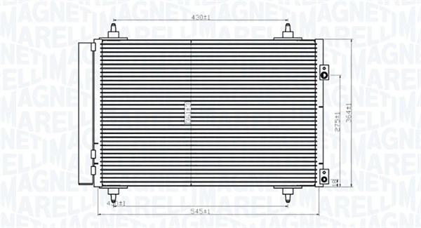350203820000, Kondensator, klimaanlegg, Kondenzátor, klimatizace, MAGNETI MARELLI, 1610161980, 6455GH, 6455CX, 6455HJ, 6455EW, 6455GL, 6455HK, 6455HN, 6455HT, 9807426280, 0803.3023, 09005231, 1.30.0656.PD, 35610, 43196, 818171, 8FC351317-561, 94826, AC667000P, CNA5231D, DCN07008, AC667000S