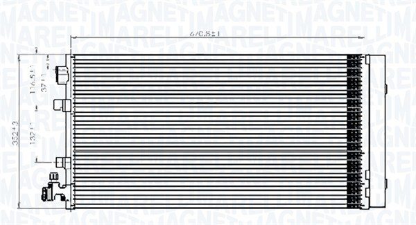 350203826000, Kondensator, klimaanlegg, Kondenzátor, klimatizace, MAGNETI MARELLI, 921000294R, 921003293R, 921100001R, 0809.3066, 1.30.9845.PD, 35932, 43005449, 43417, 814094, 8FC351310-541, 940160, AC44000S, DCN23031, RTA5449D