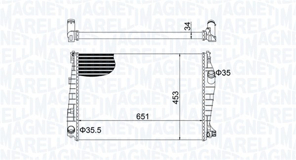 350213152000, Radiator, motorkjøling, Chladič, chlazení motoru, MAGNETI MARELLI, 50510146, 60694769, 71740292, 71744219, 01002101, 0113.3018, 109.372, 53487, 60061, 735021, 8MK376764-331, AL2101, 109.372/A